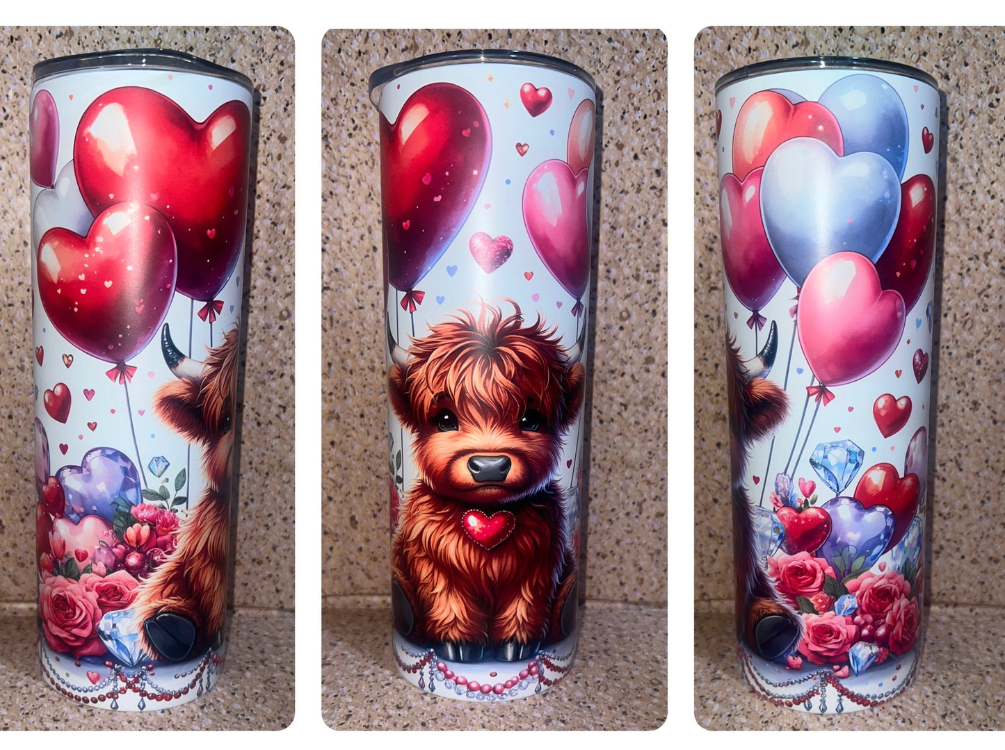 Valentines Cow Tumbler