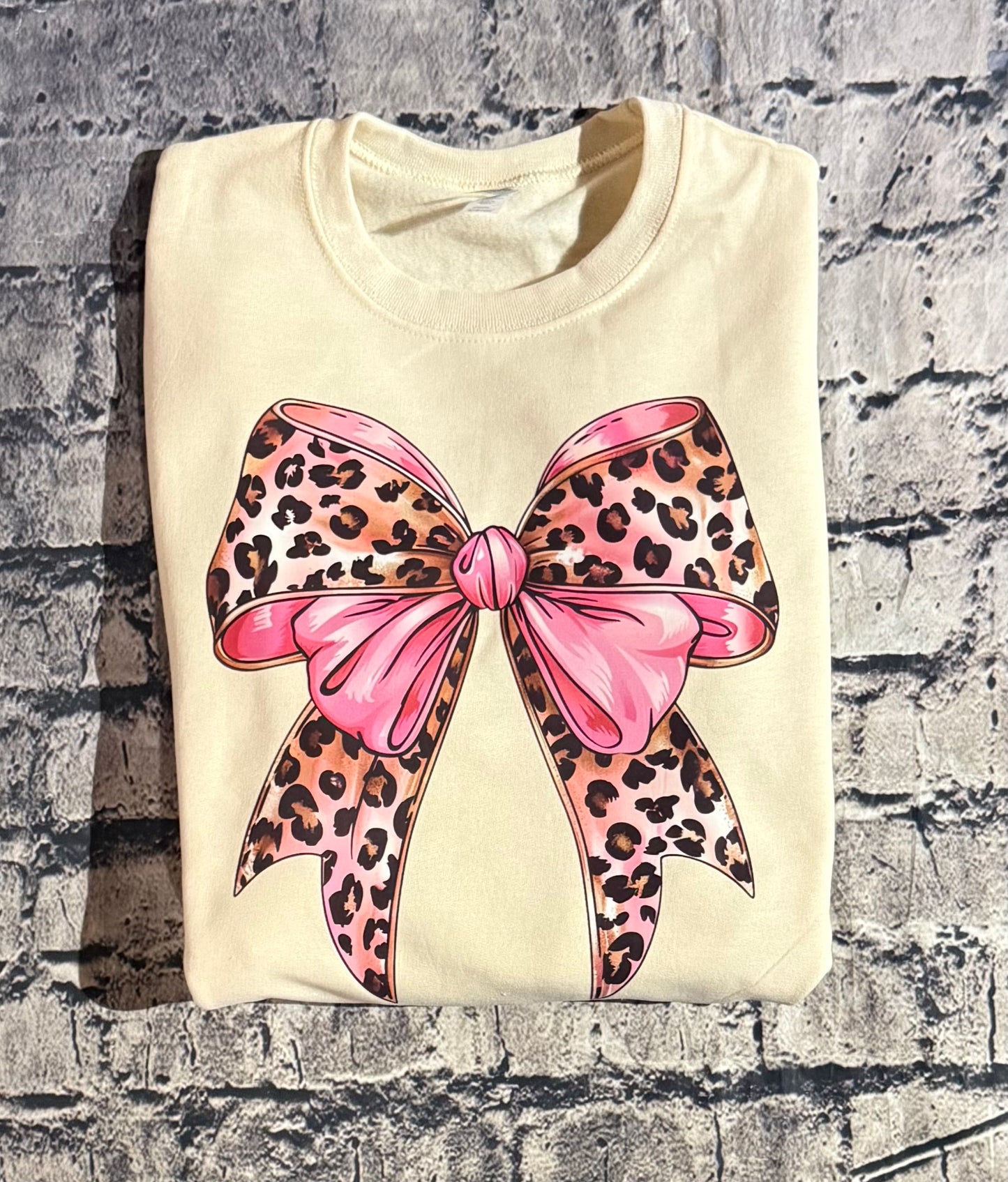 Pink Leopard Bow