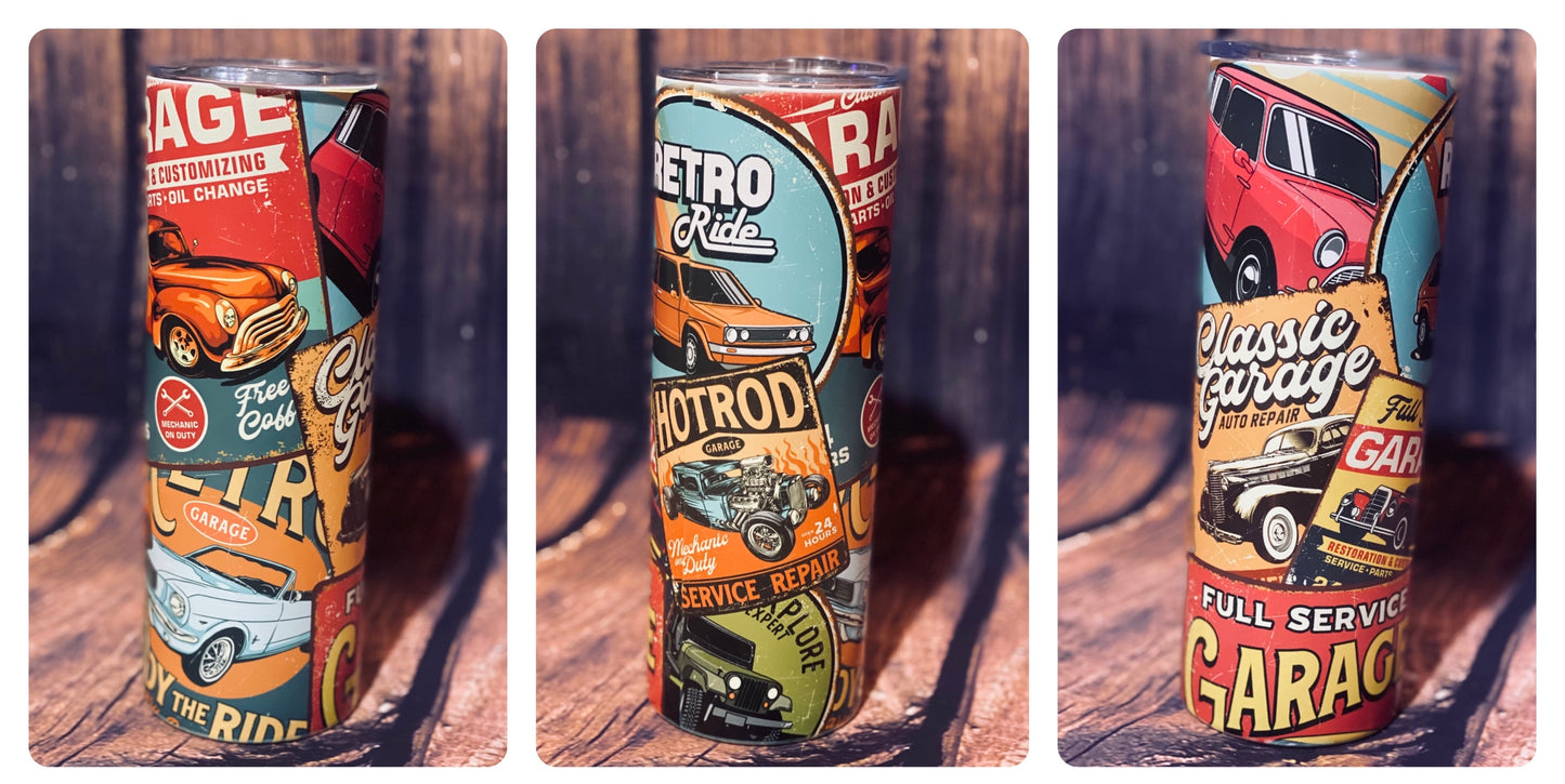 Retro Garage tumbler