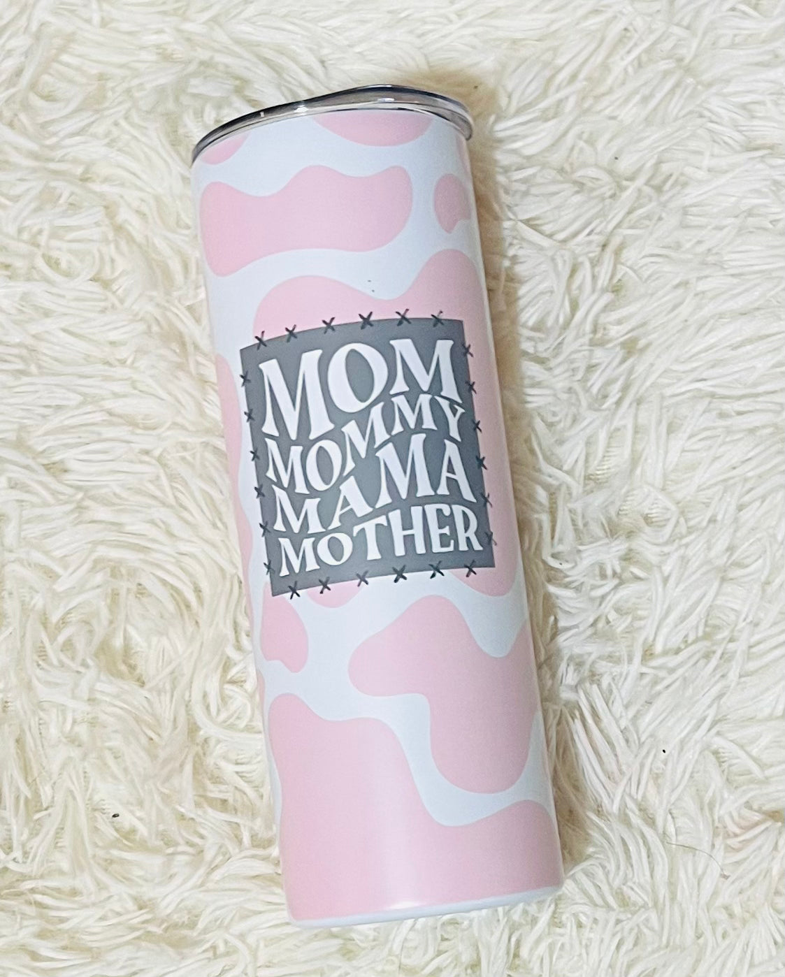 Mama pink cow tumbler