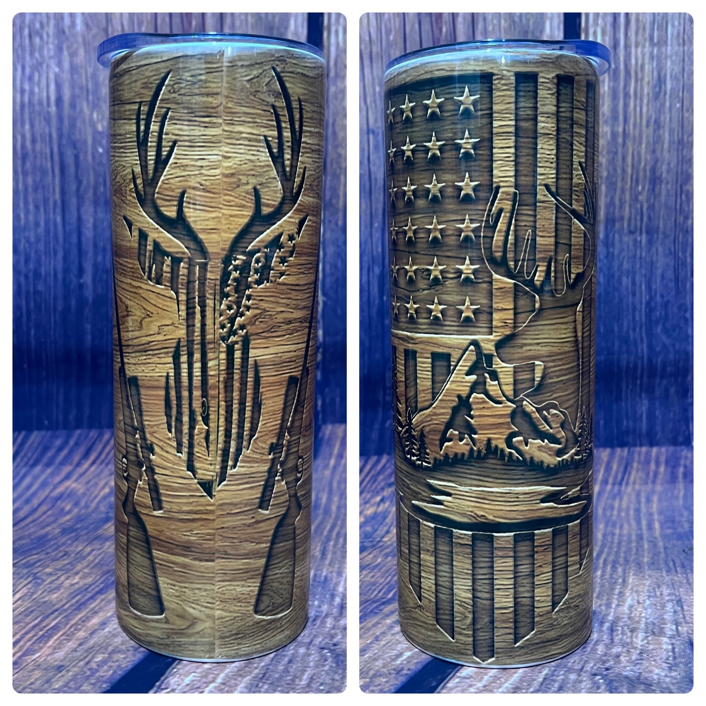 Wooden Hunting tumbler