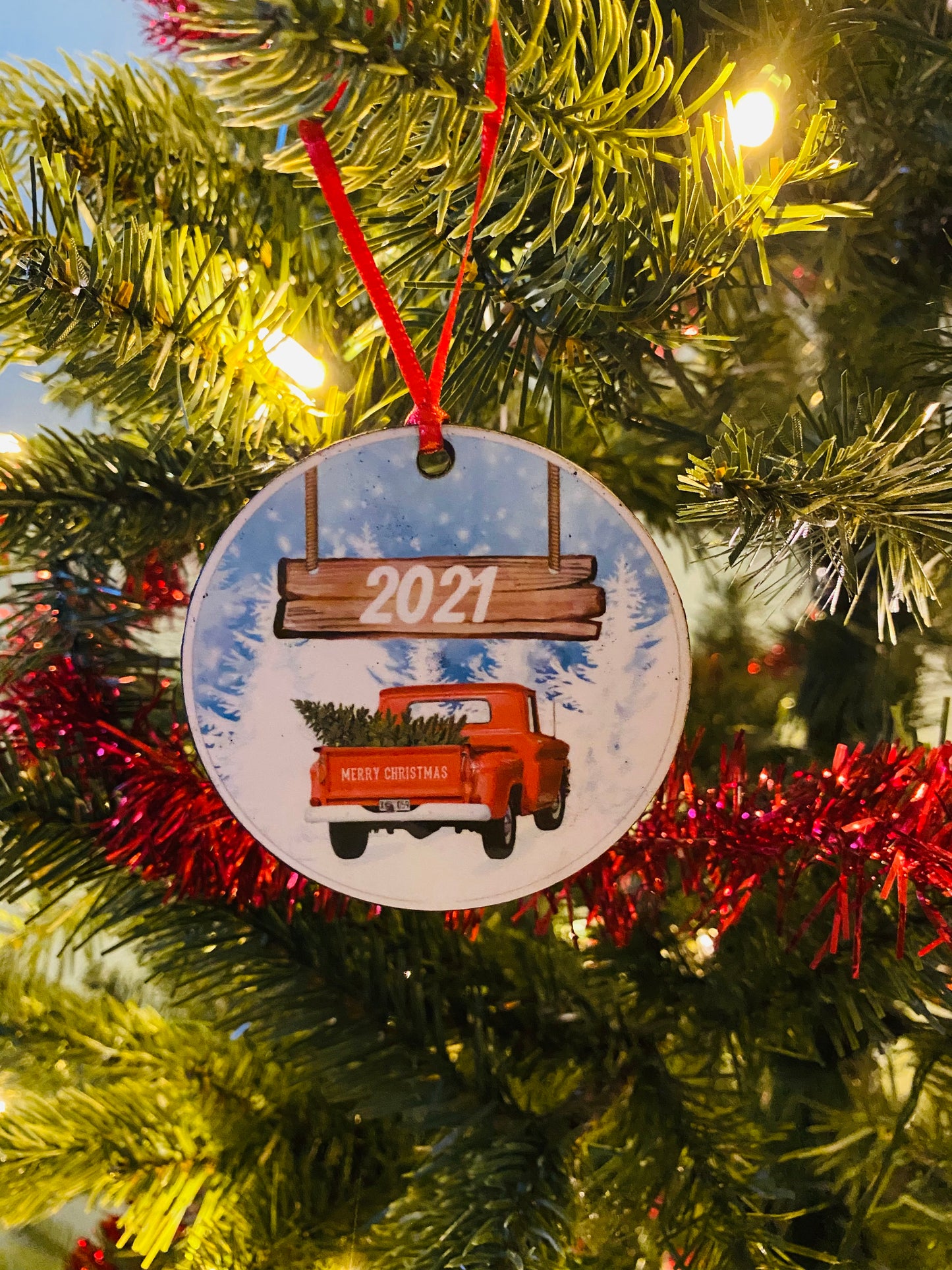 Red Truck 2021 ornament