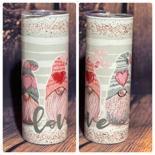 Valentines Gnomes tumbler