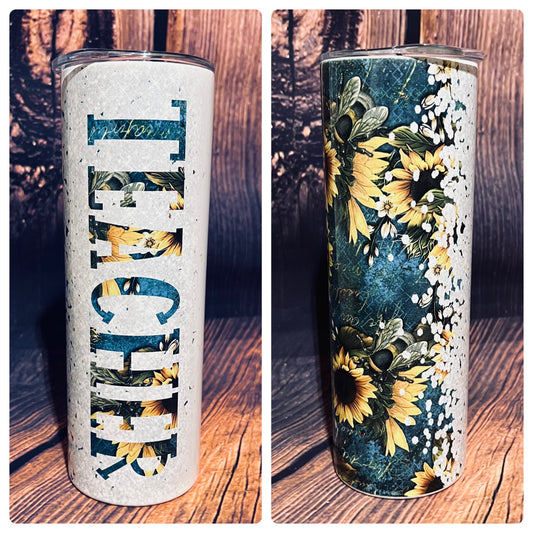 Sunflower Teacher tumbler