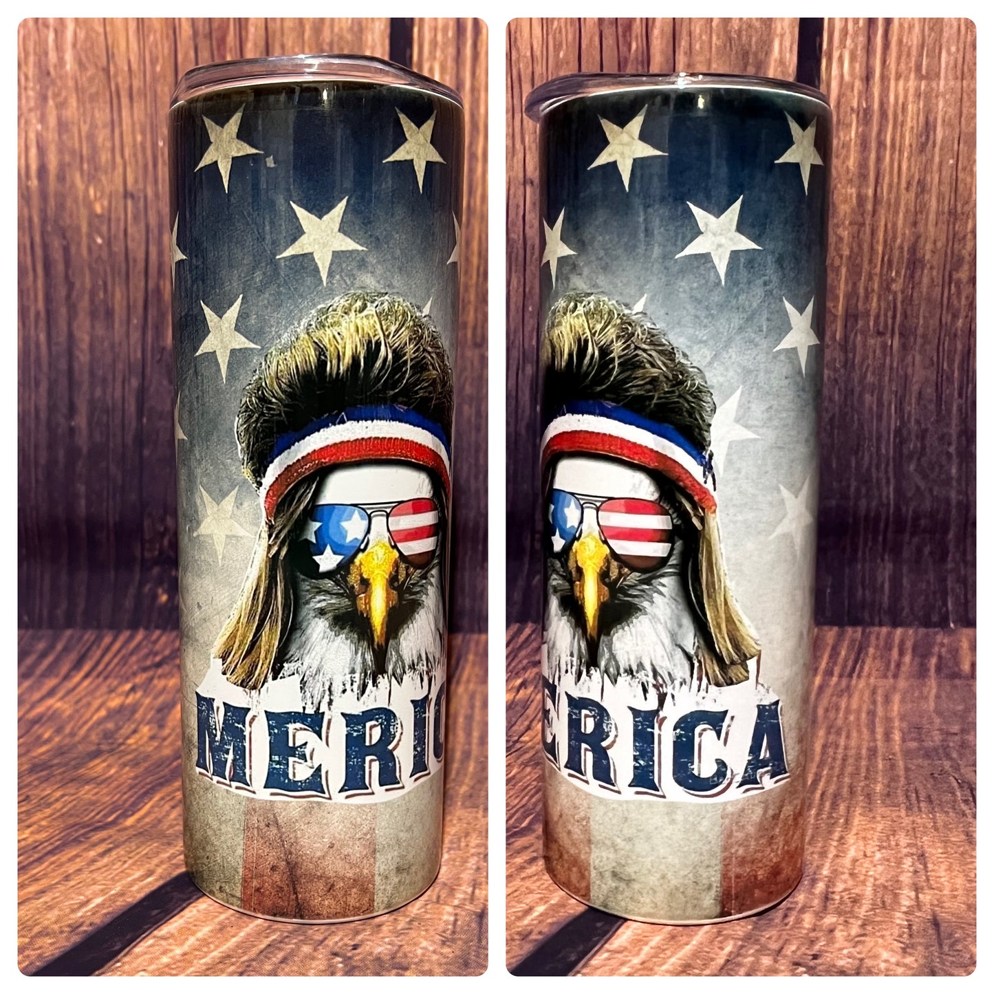 ‘Merica Mullet tumbler