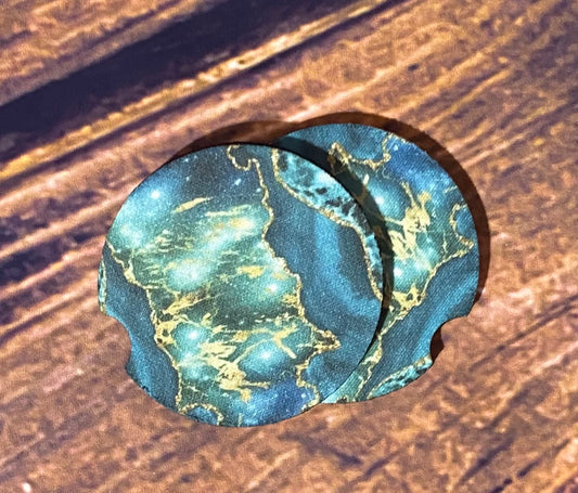 Teal & Gold Marble