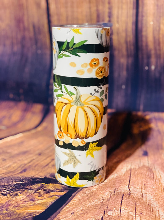 Fall Stripes tumbler