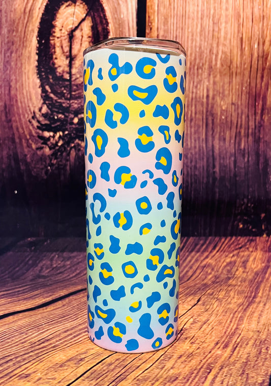 Pastel Leopard tumbler