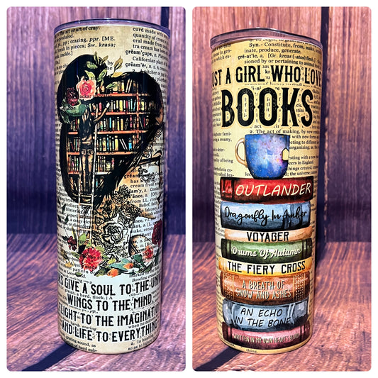 Girl Who Loves Books tumbler