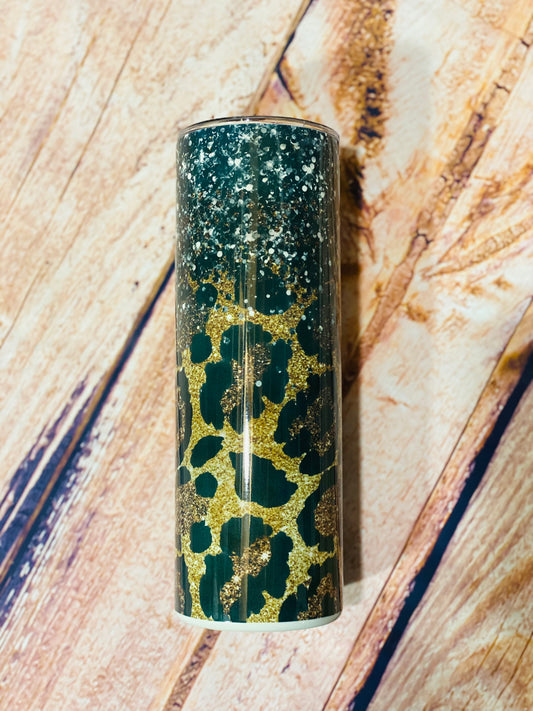 Leopard Glitter Tumbler