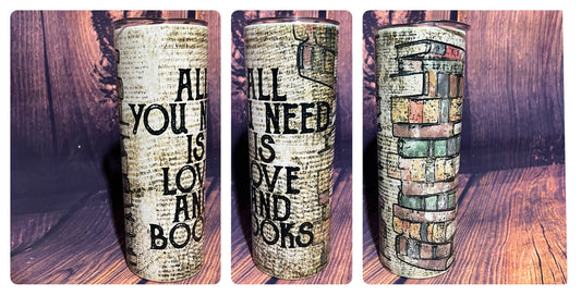 Love and Books tumbler