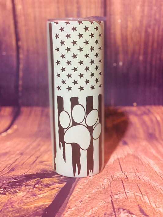 Pawprint Flag tumbler